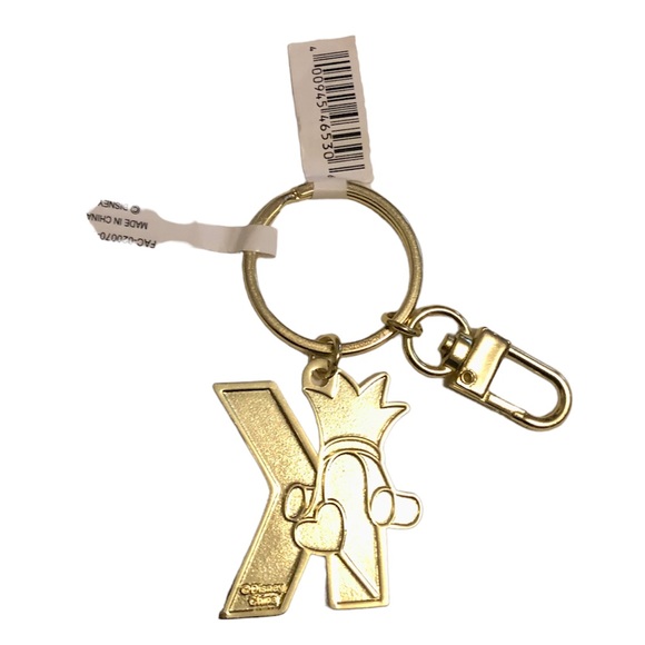 Disney Parks Alphabet “K” King of Hearts glitter enamel keychain - Picture 3 of 4
